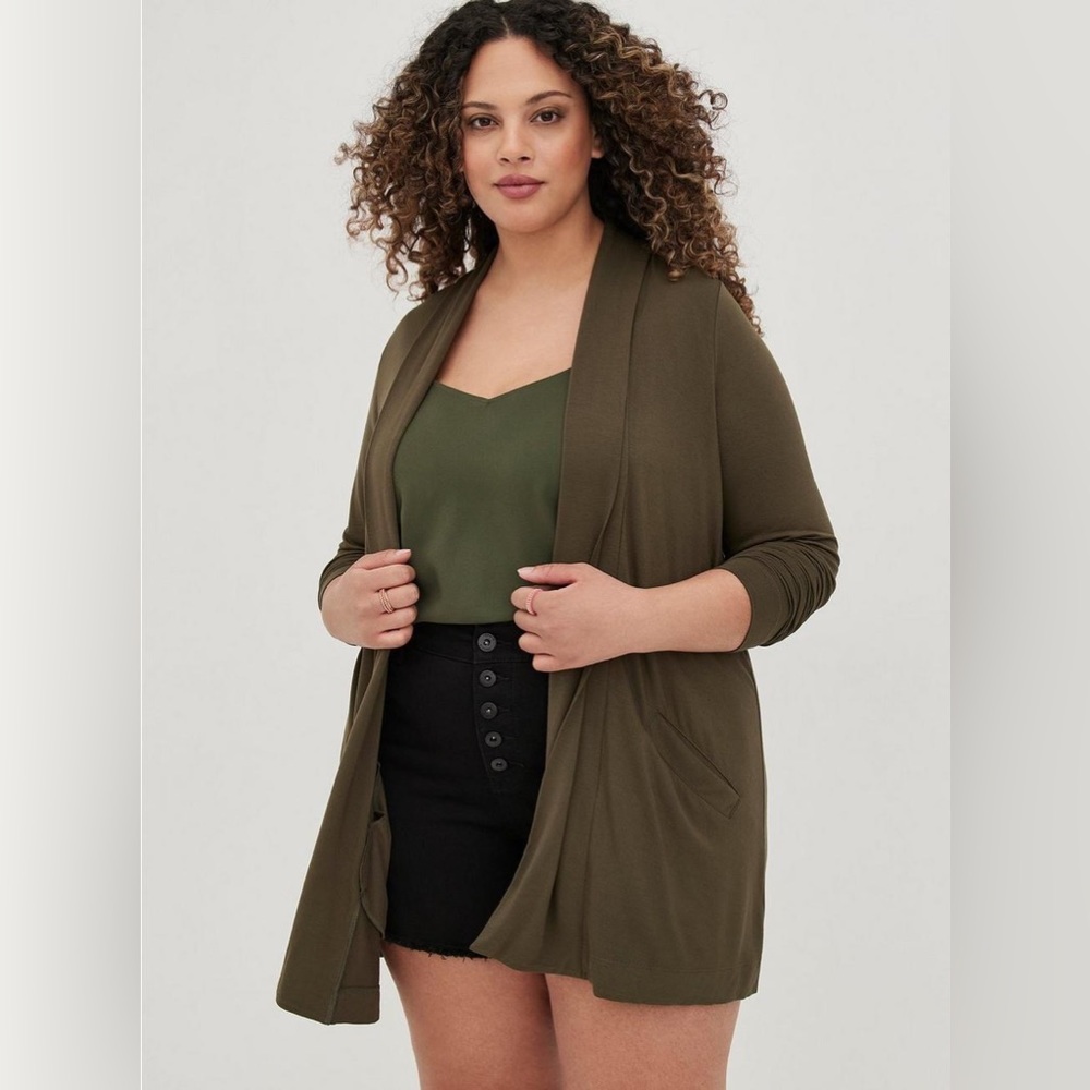 NWT Olive Open cardigan, 5X